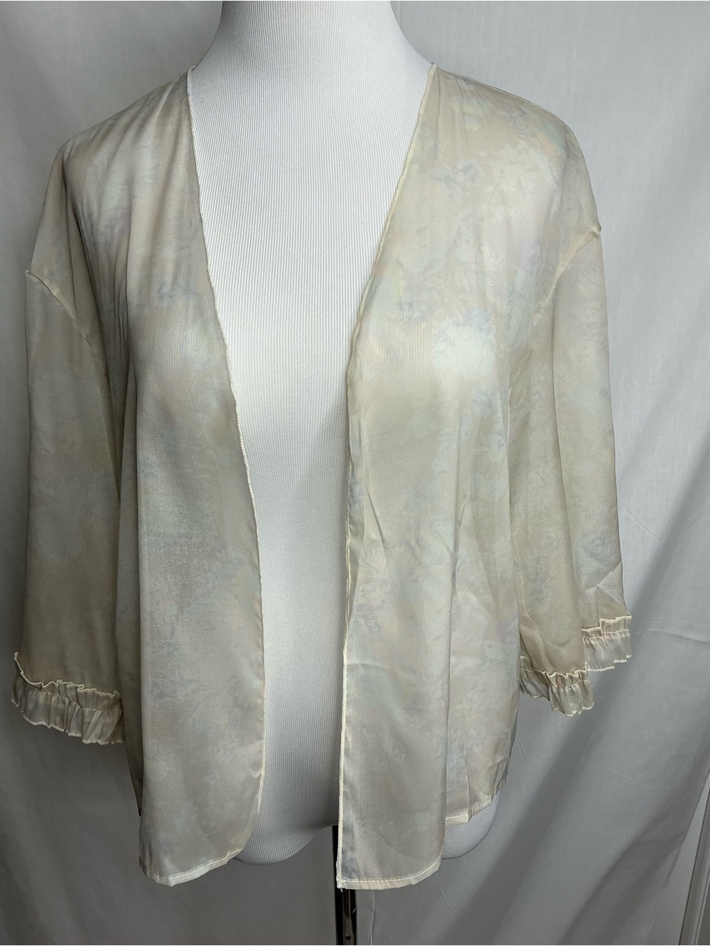 2178 - Silk-Blend Sheer Open Front Robe Jacket-Inside Top and Pants Not Included - Picture 7 of 7